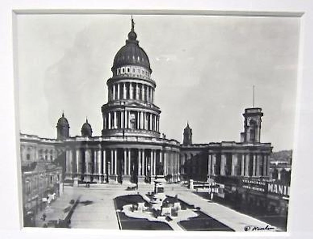 San Francisco Photograph of Old City Hall: Dimensions: framed 13" x 15" x 2" (33 x 38.1 x 5.1 cm)