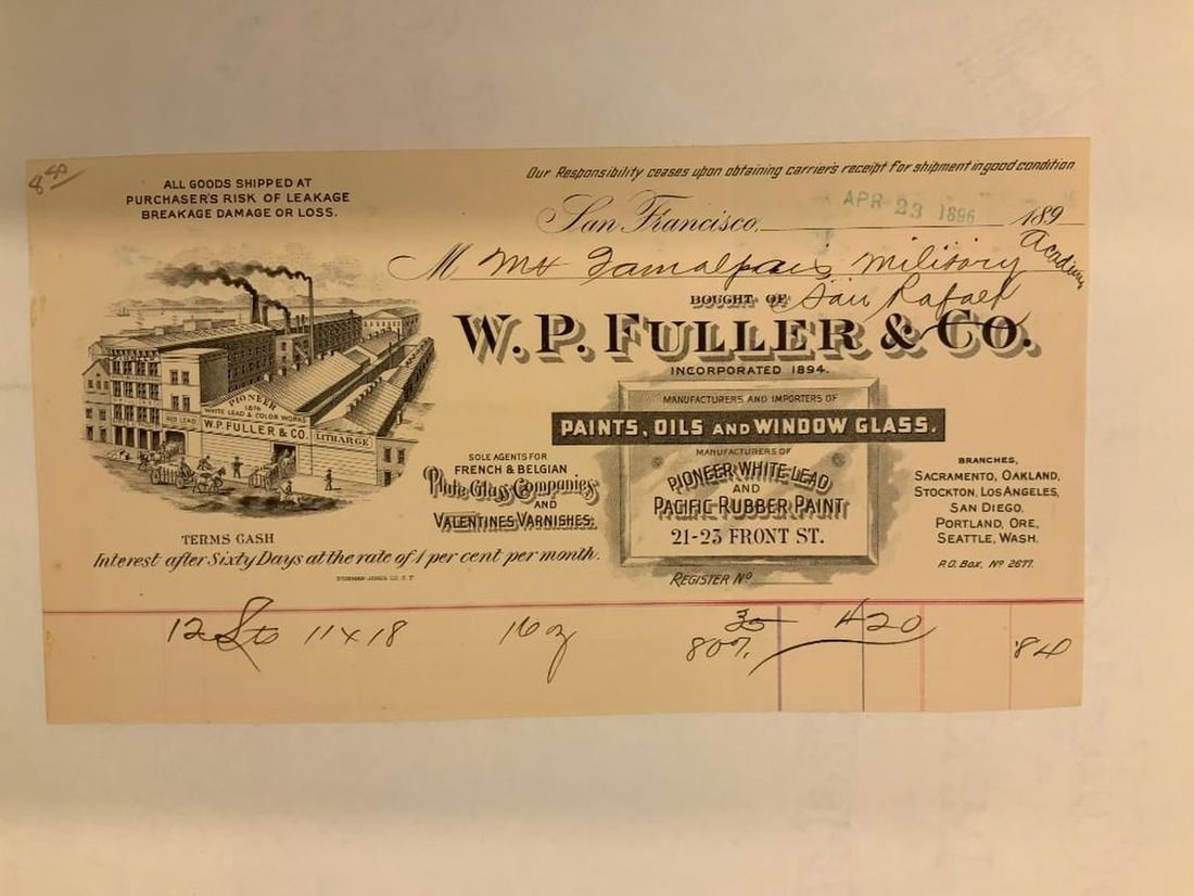 W.P. Fuller & Co. Sales Receipt - 2
