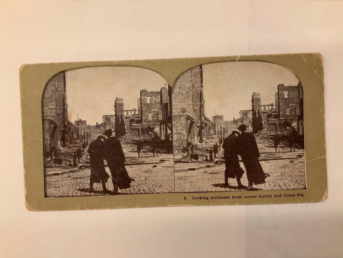 San Francisco Viewing Card of Corner of Sutter and Jones Streets - 2