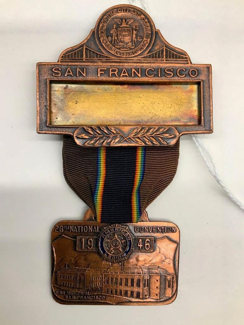 San Francisco 28th National Convention Medal Mounted As A Brooch (1 of 2)