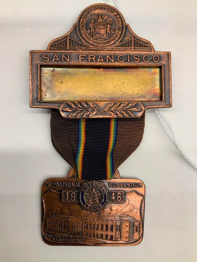 San Francisco 28th National Convention Medal Mounted As A Brooch - 2