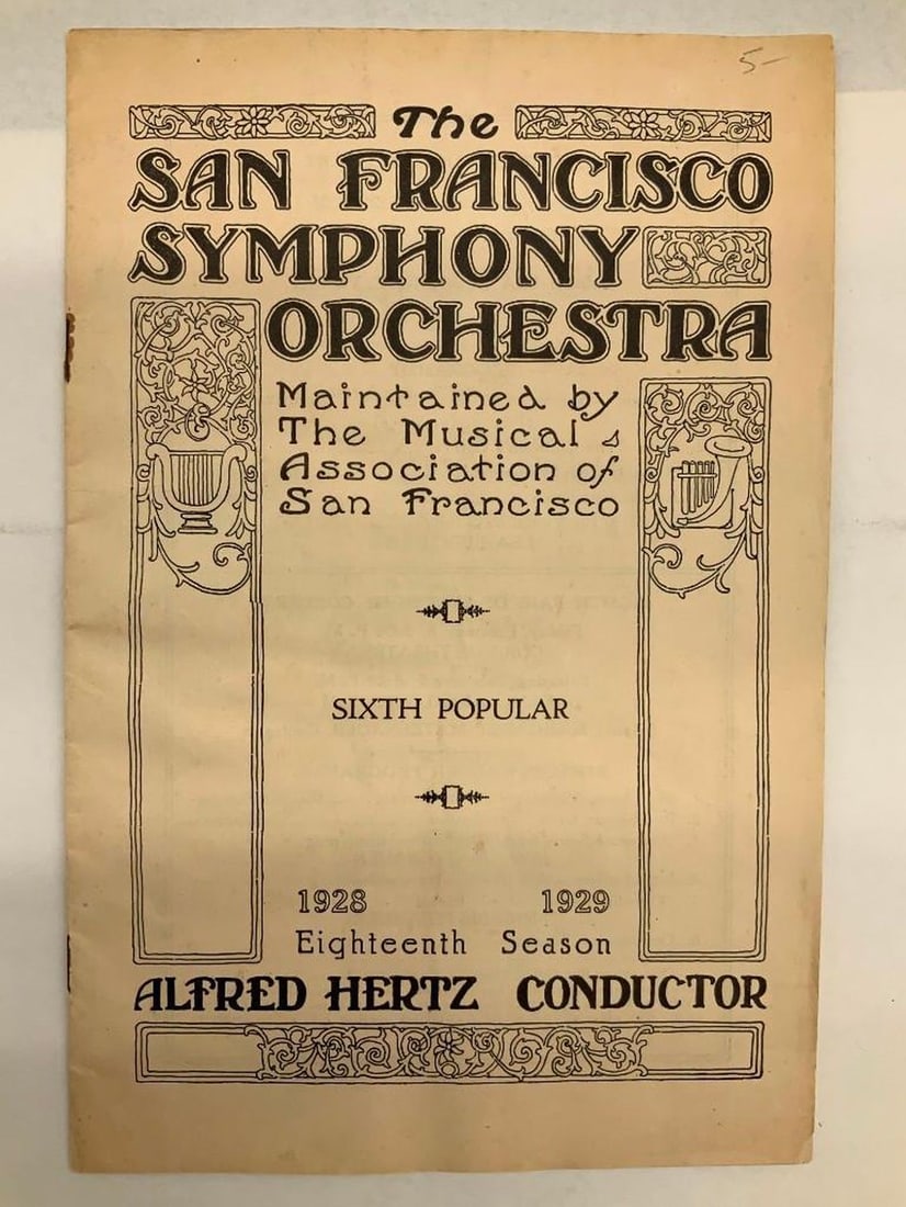 San Francisco Symphony Orchestra Sixth Popular Concert Program - 2