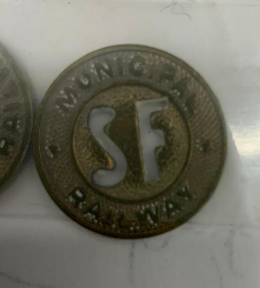 Two San Francisco Municipal Railway Tokens - 2