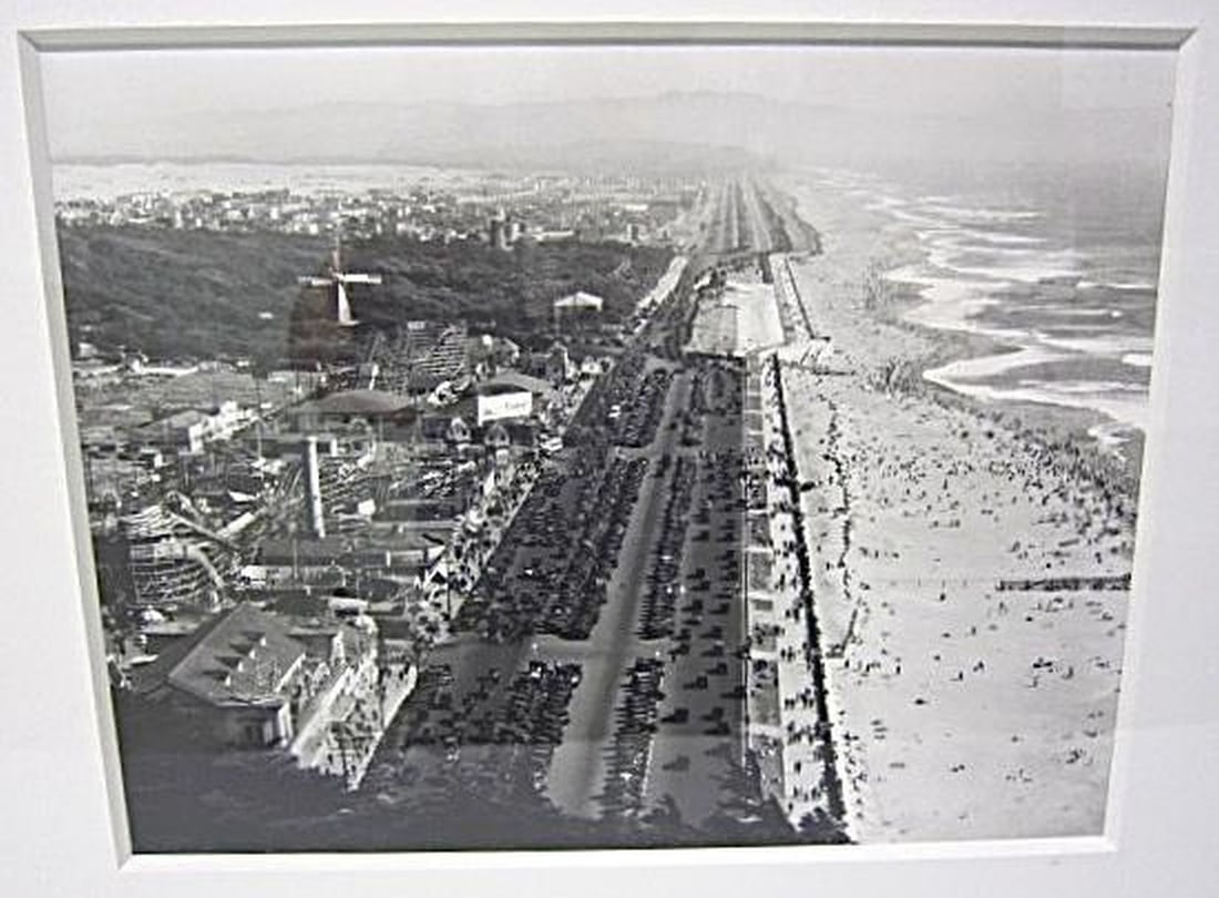 San Francisco Black & White Photograph of Playland at Ocean Beach - 2