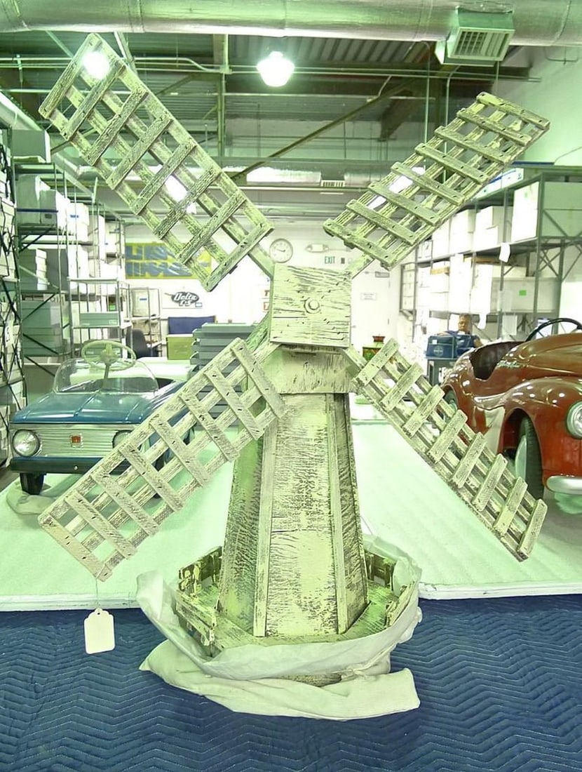 Golden Gate Park Folk Art Painted Wood Model of A Windmill - 2