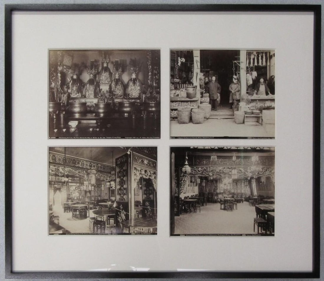 Framed Lot of Four Isaiah Taber San Francisco Chinatown Photos - 2