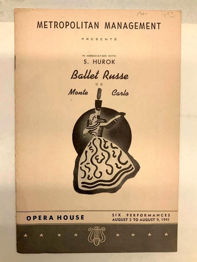 San Francisco Opera House, "Ballet Russe" de Monte Carlo Program (1 of 2)