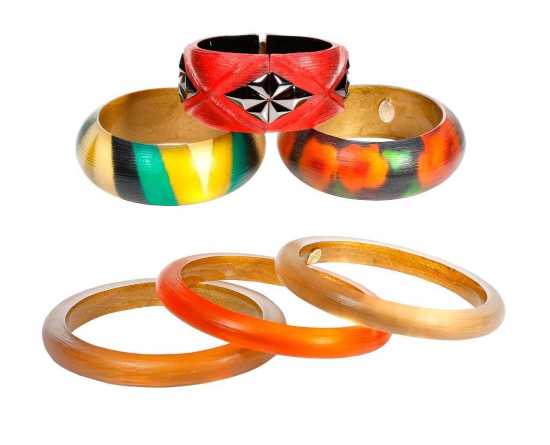 Six Alexis Bittar bangle bracelets (1 of 5)