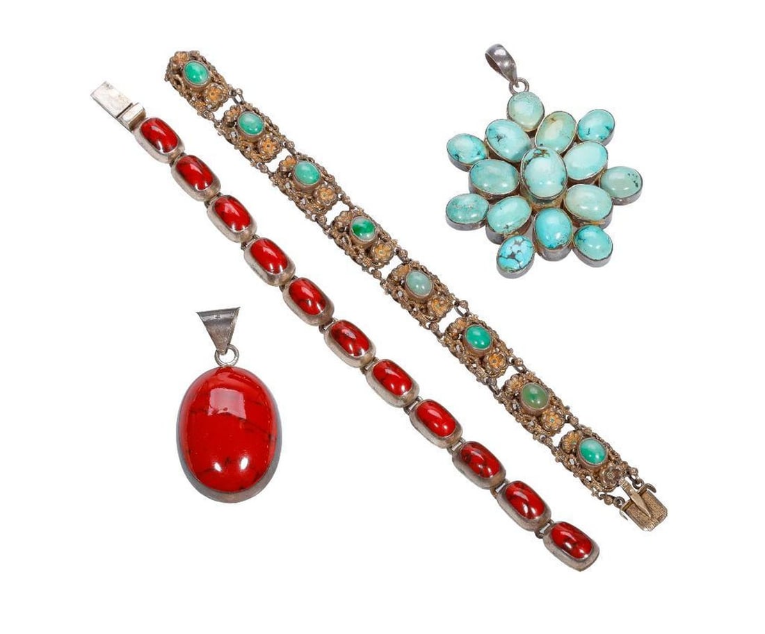 Group of stone-set and silver jewelry (1 of 3)