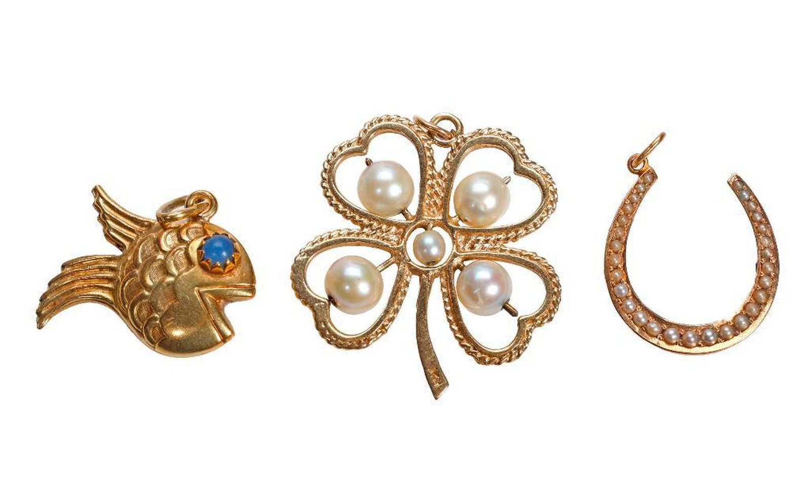 Three 14k gold pendants (1 of 4)