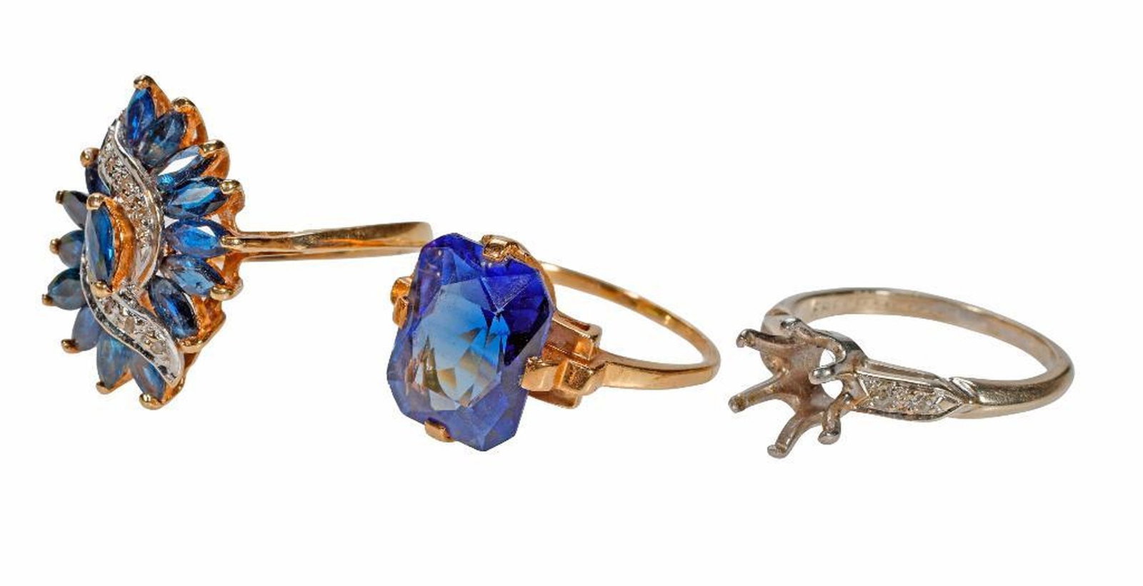Group of three 14k gold rings (1 of 6)