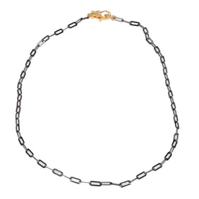 A diamond and silver necklace