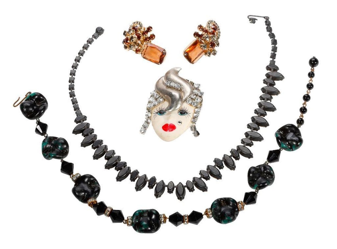 Collection of rhinestone and costume jewelry (1 of 3)