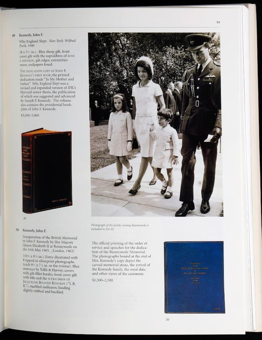 Estate of Jacqueline Kennedy Onassis Sotheby's Catalogs, 1996 (1 of 6)