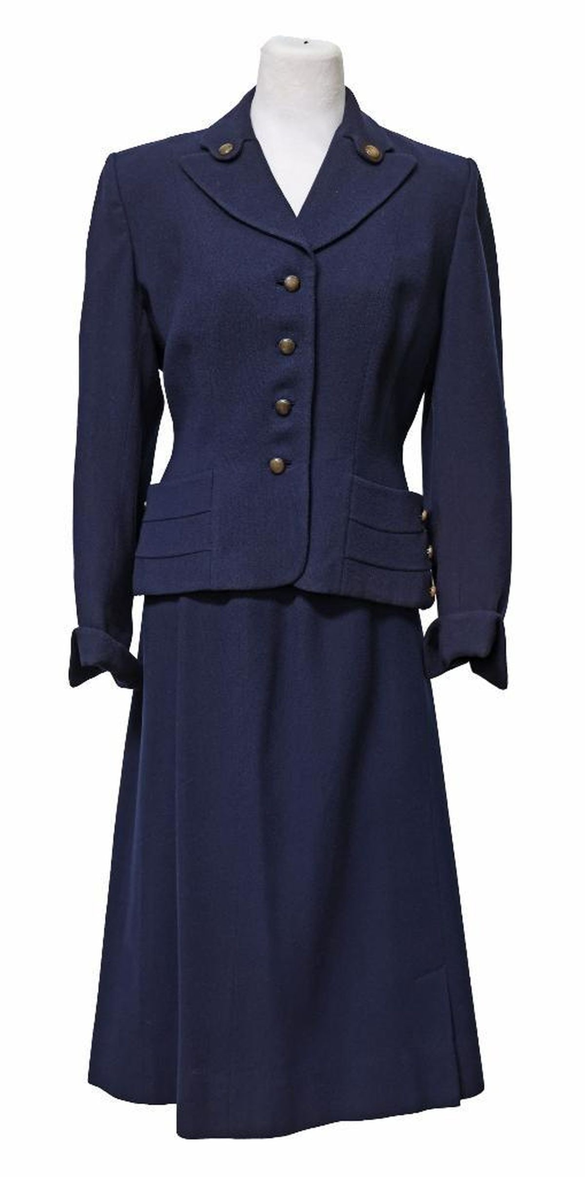 A WWII National Recovery Board Navy Wool Skirt Suit (1 of 4)