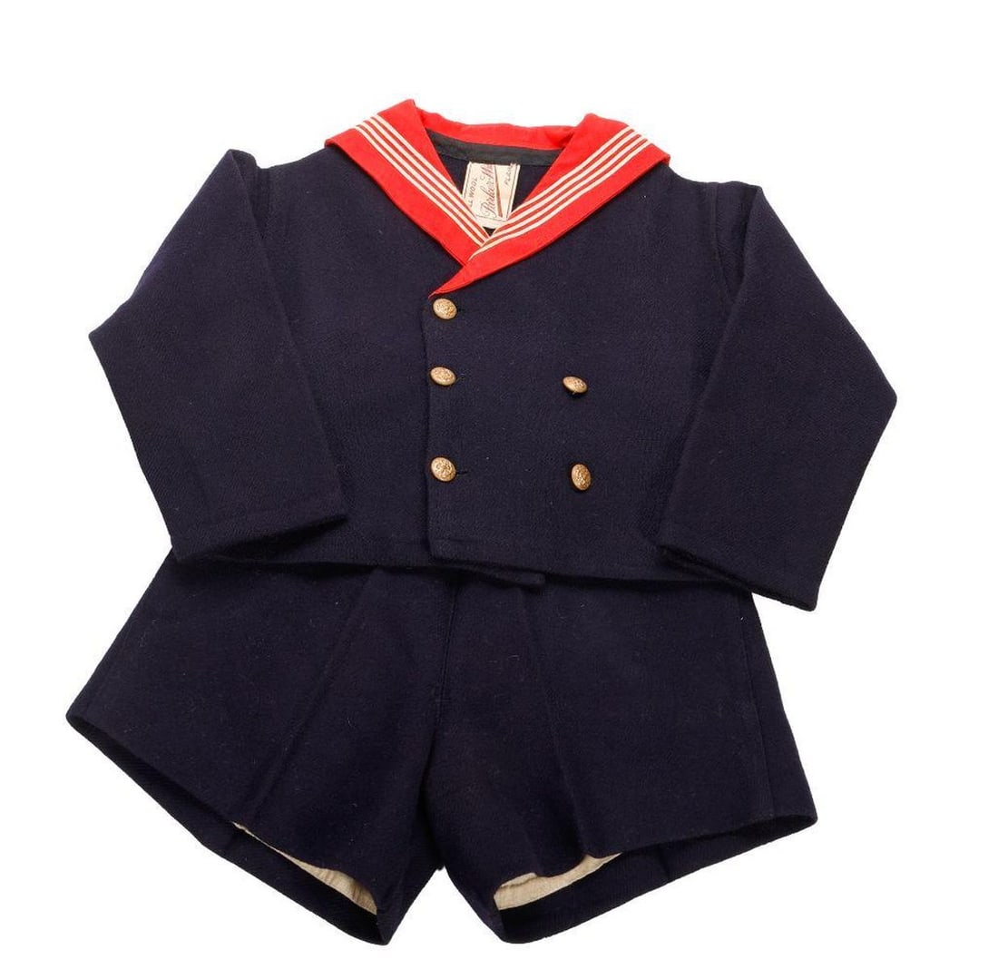 Vintage Child's Sailor Suit, with Two Pairs Baby Shoes, and Books (1 of 5)