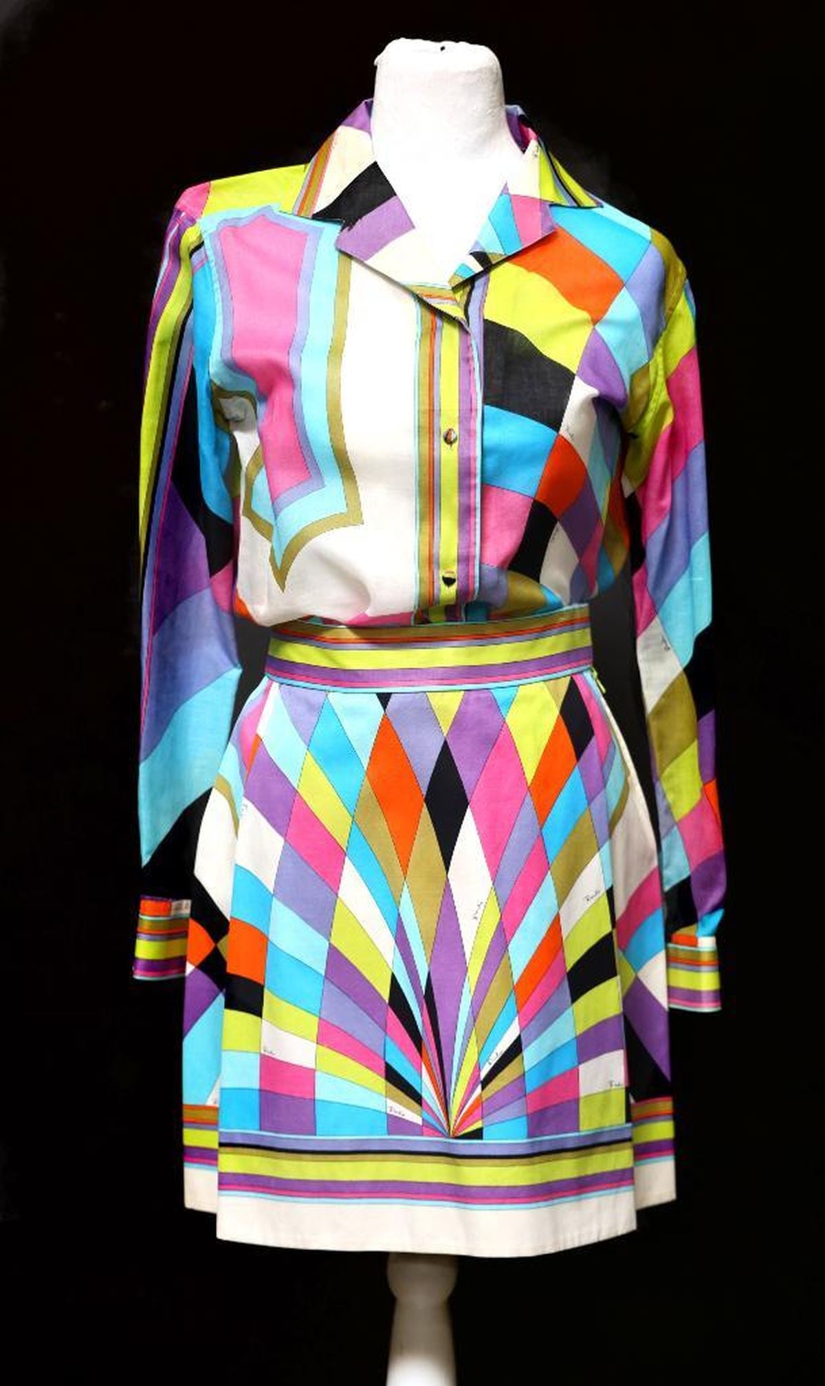Vintage Emilio Pucci Cotton Blouse and Mini Skirt (Sz S/M) (1 of 4)