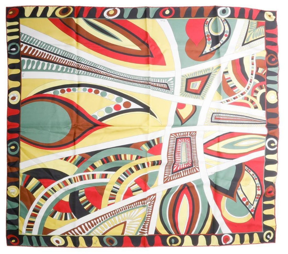 Vintage Emilio Pucci Silk Geometric Scarf (1 of 2)