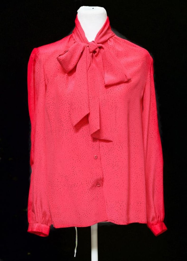 Three Vintage Silk Blouses, Ralph Lauren and Maison Mendessolle (Sz 10-12) (1 of 6)