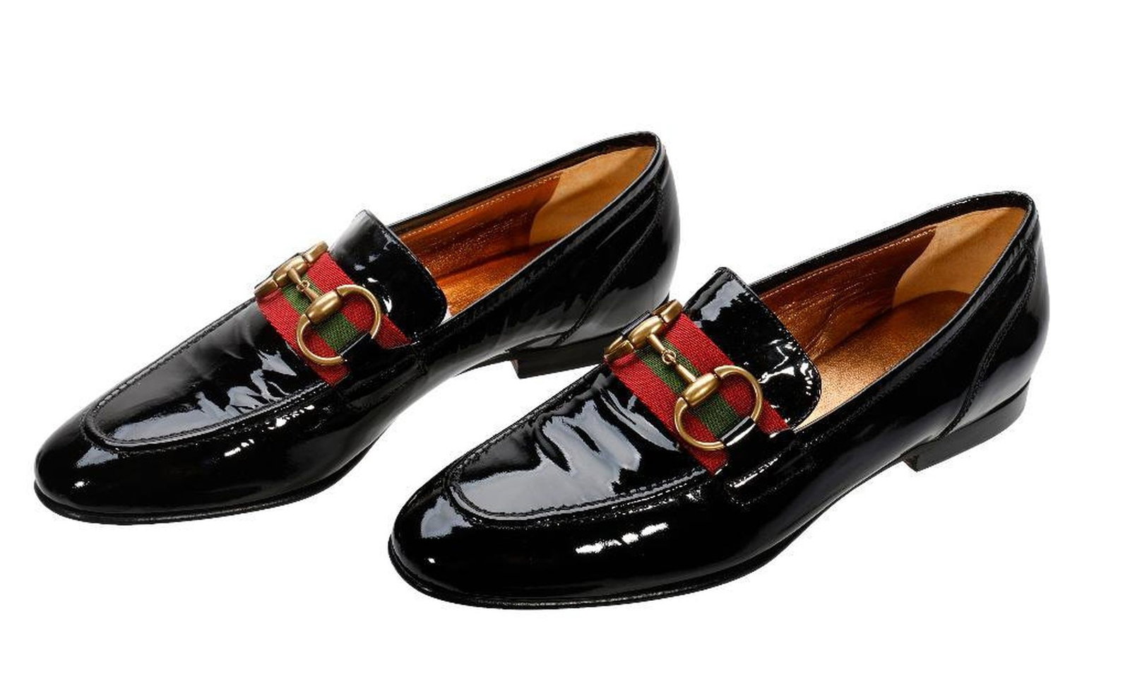 Vintage Gucci Black Patent Leather Loafers, Like New (Sz 7B) (1 of 2)