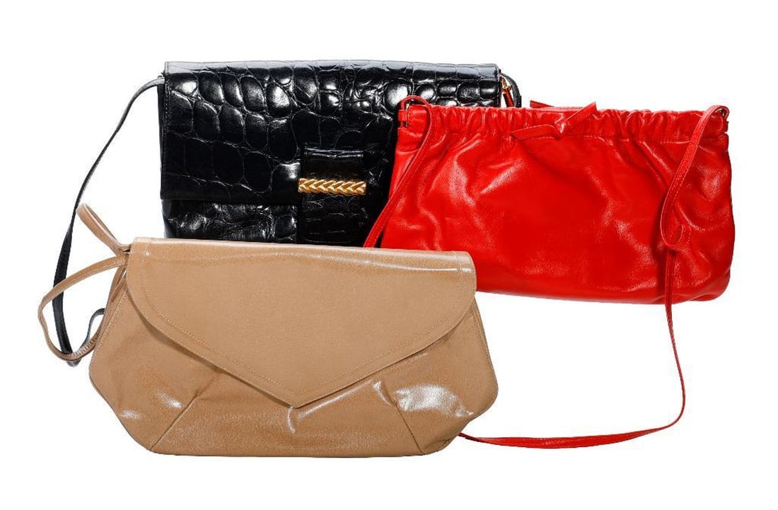 Two Vintage Anne Klein Leather Purses, with another (1 of 3)