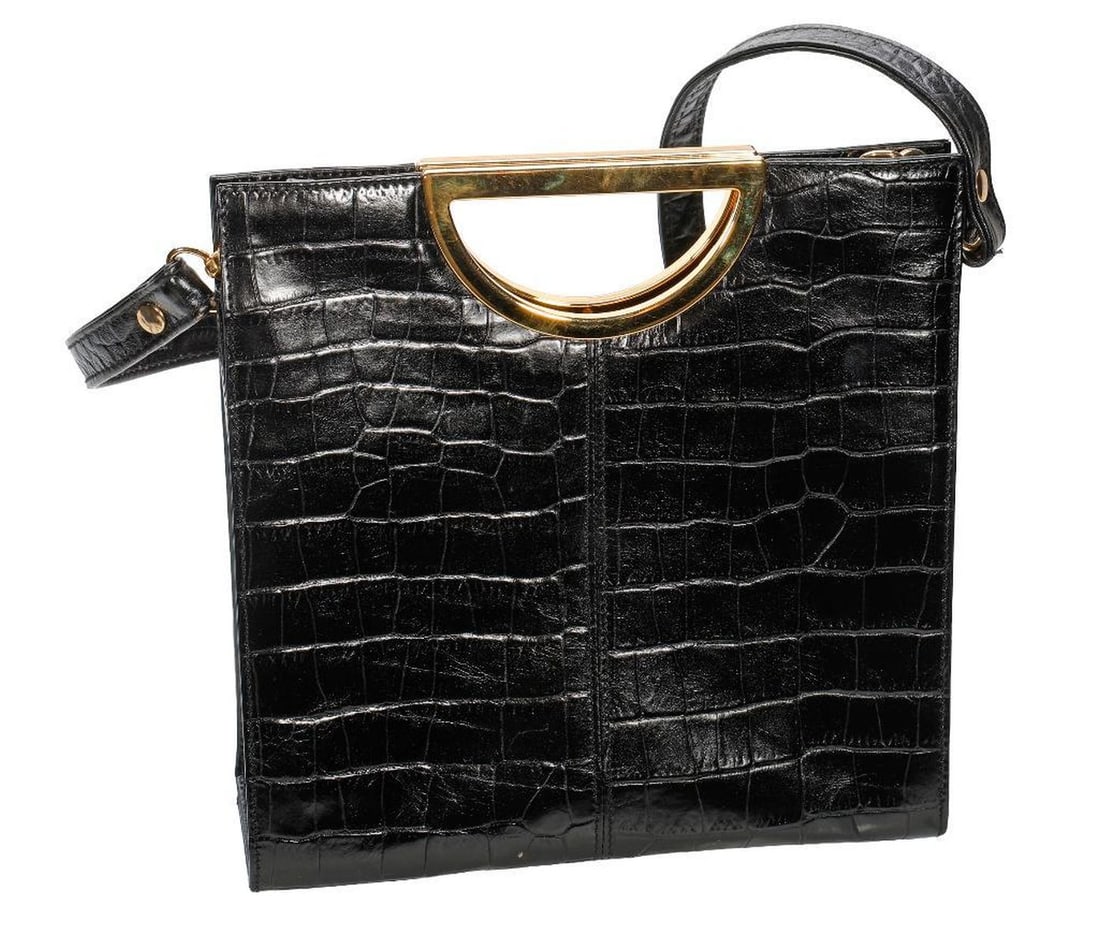 Vintage Claudio Ferrici Crocodile Style Handbag (1 of 4)