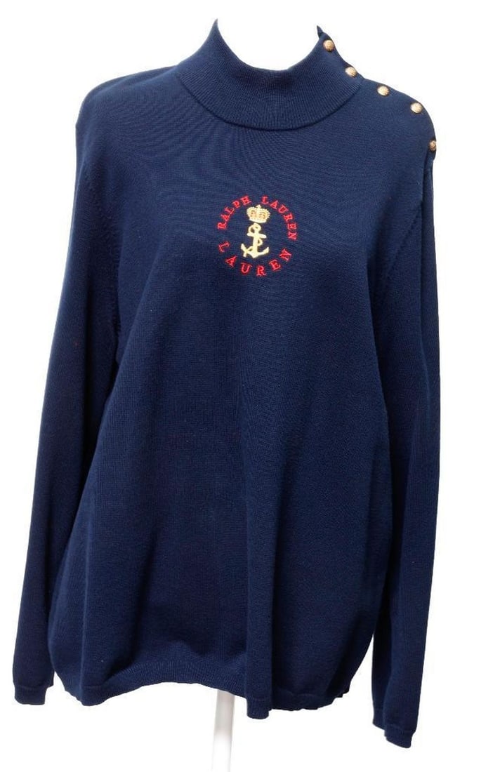 Group of Vintage Ralph Lauren, Navy Logo Sweaters and Others (Sz 2X) (1 of 5)