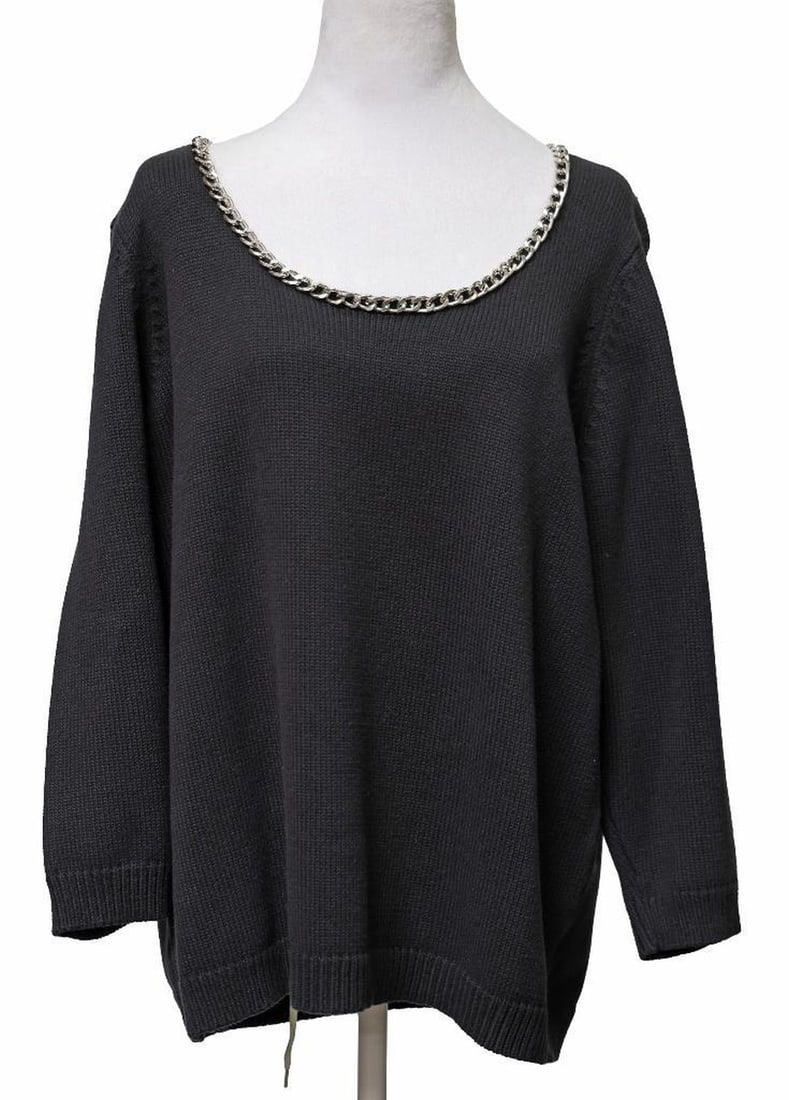 Vintage Michael Kors Chain Neckline Sweater (Sz 2X) (1 of 3)
