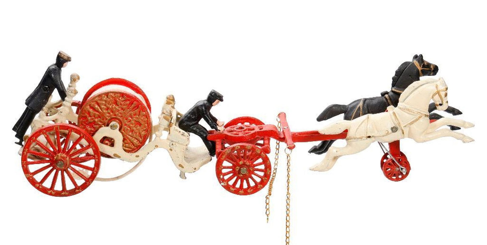 Two Cast Iron Fire Carriages - 2