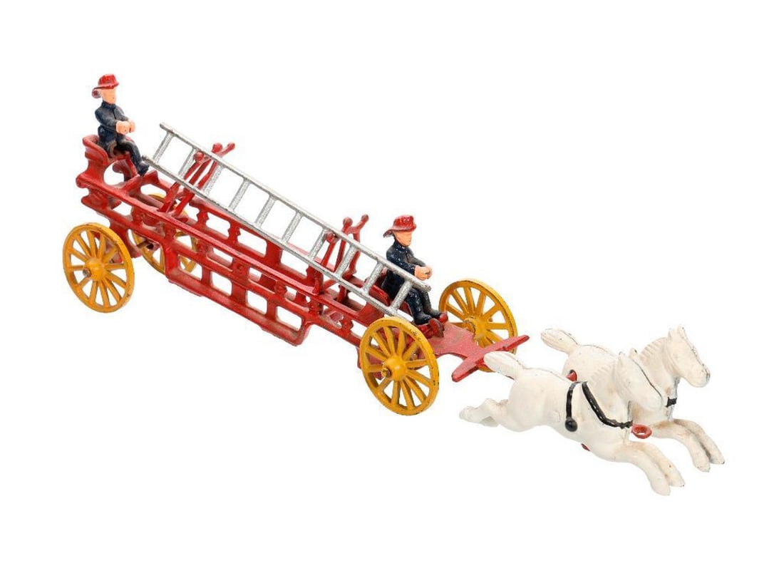 Two Cast Iron Fire Carriages - 4
