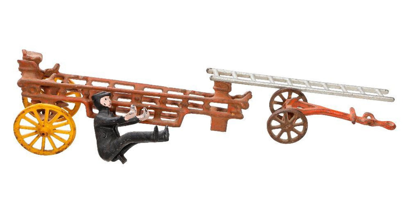 Two Cast Iron Fire Carriages - 5