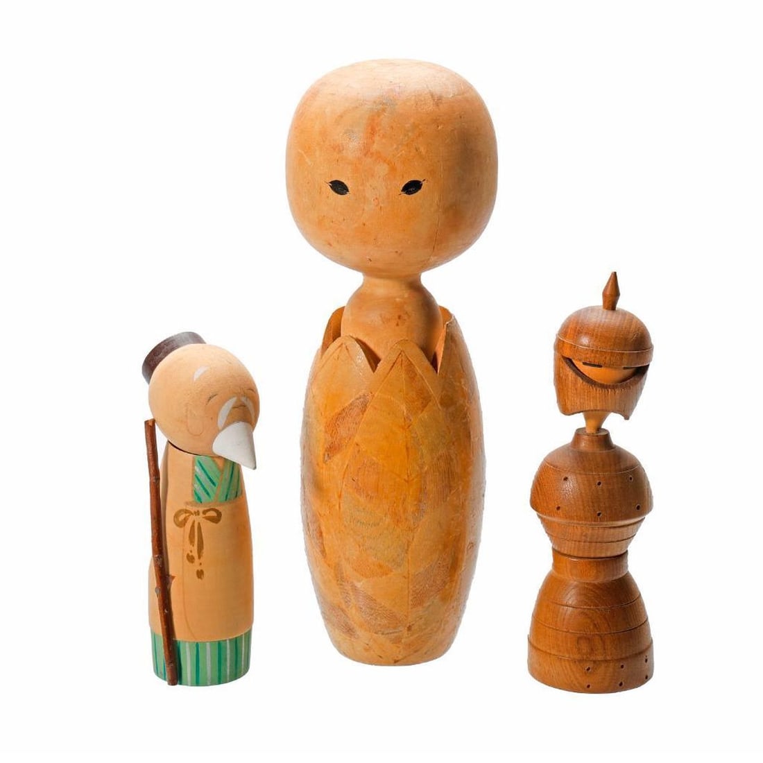 Lot of Thirteen Mostly Kokeshi Dolls - 5
