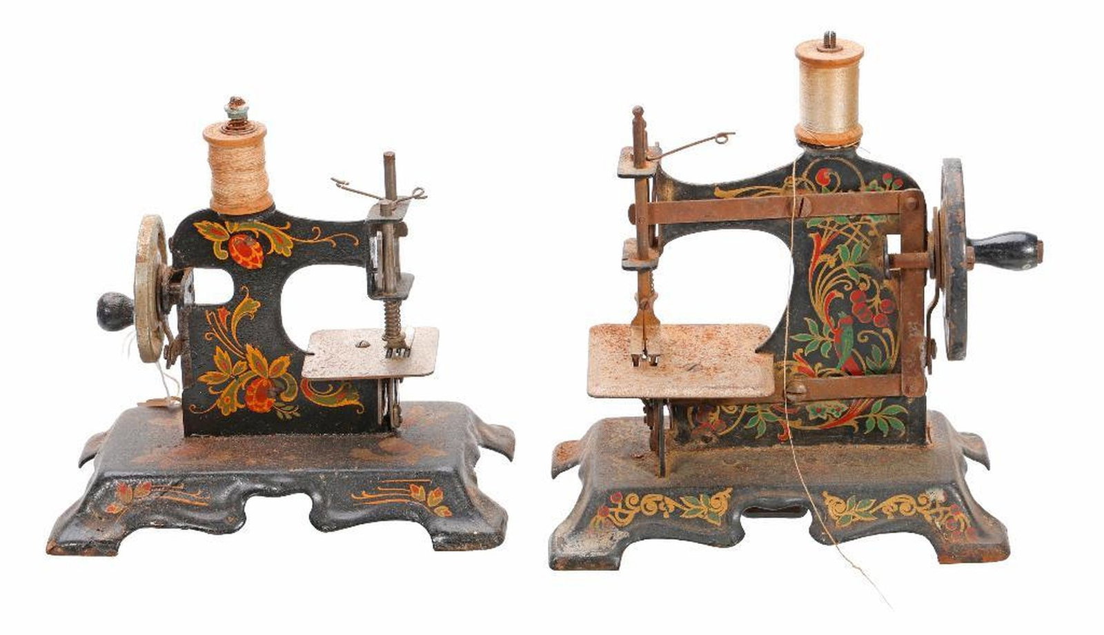 Seven Att Nouveau Miniature Sewing Machines - 3
