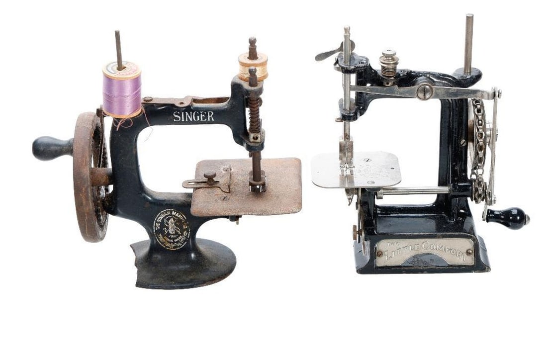 Nine Art Nouveau Miniature Sewing Machines - 4