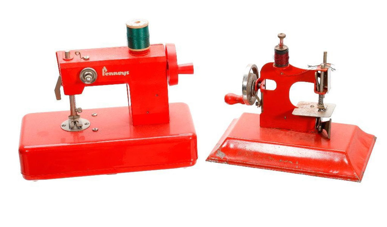 Seven Mid Century Miniature Multicolored Sewing Machines - 2