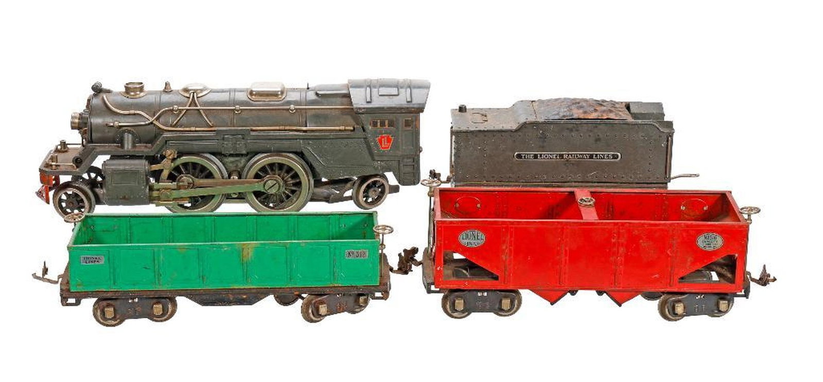 Vintage Lionel Lines Locomotive, Track and Seven Associated Cars - 2