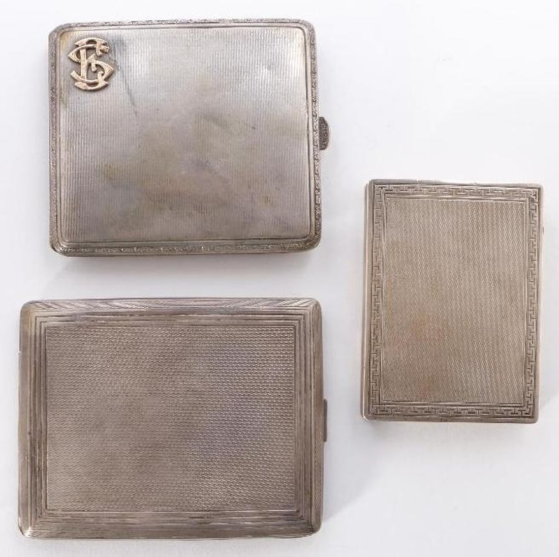 Euro Silver Marked Cigarette Case, 3 Pieces (1 of 5)