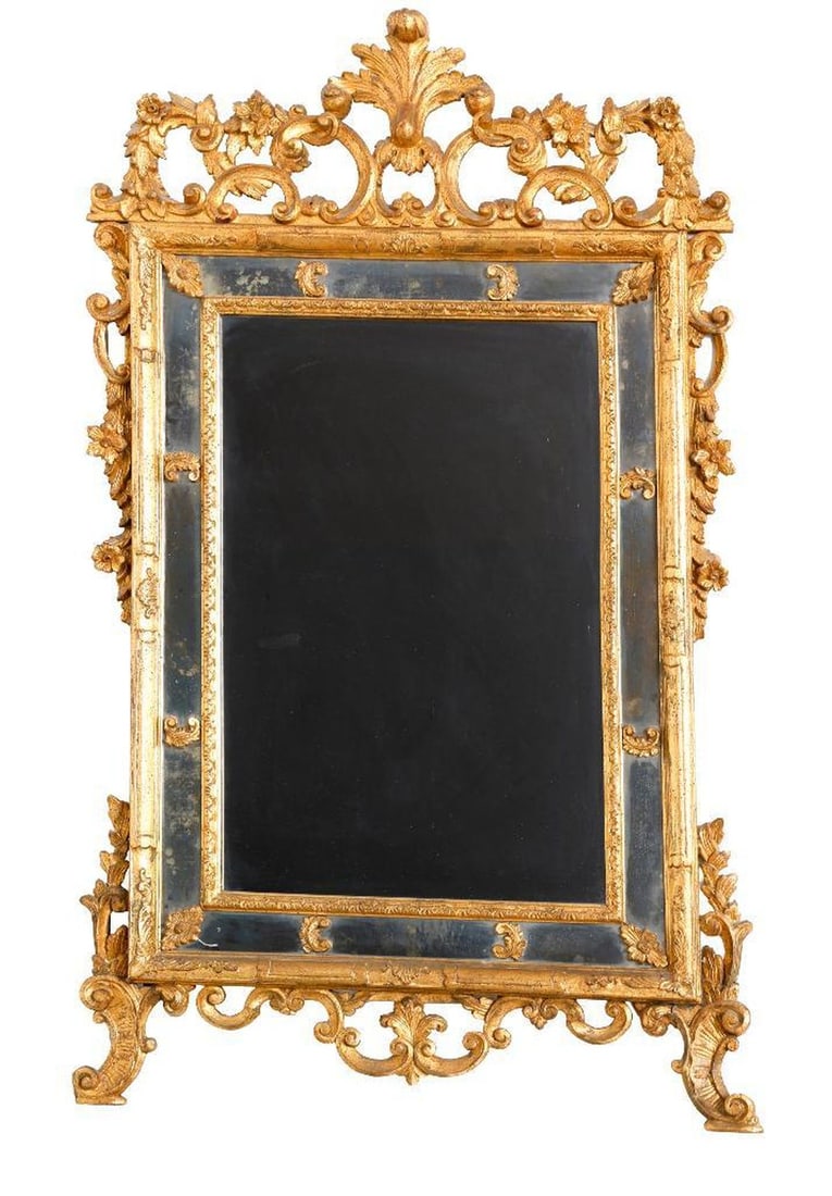 Italian Rococo Style Giltwood Mirror (1 of 1)