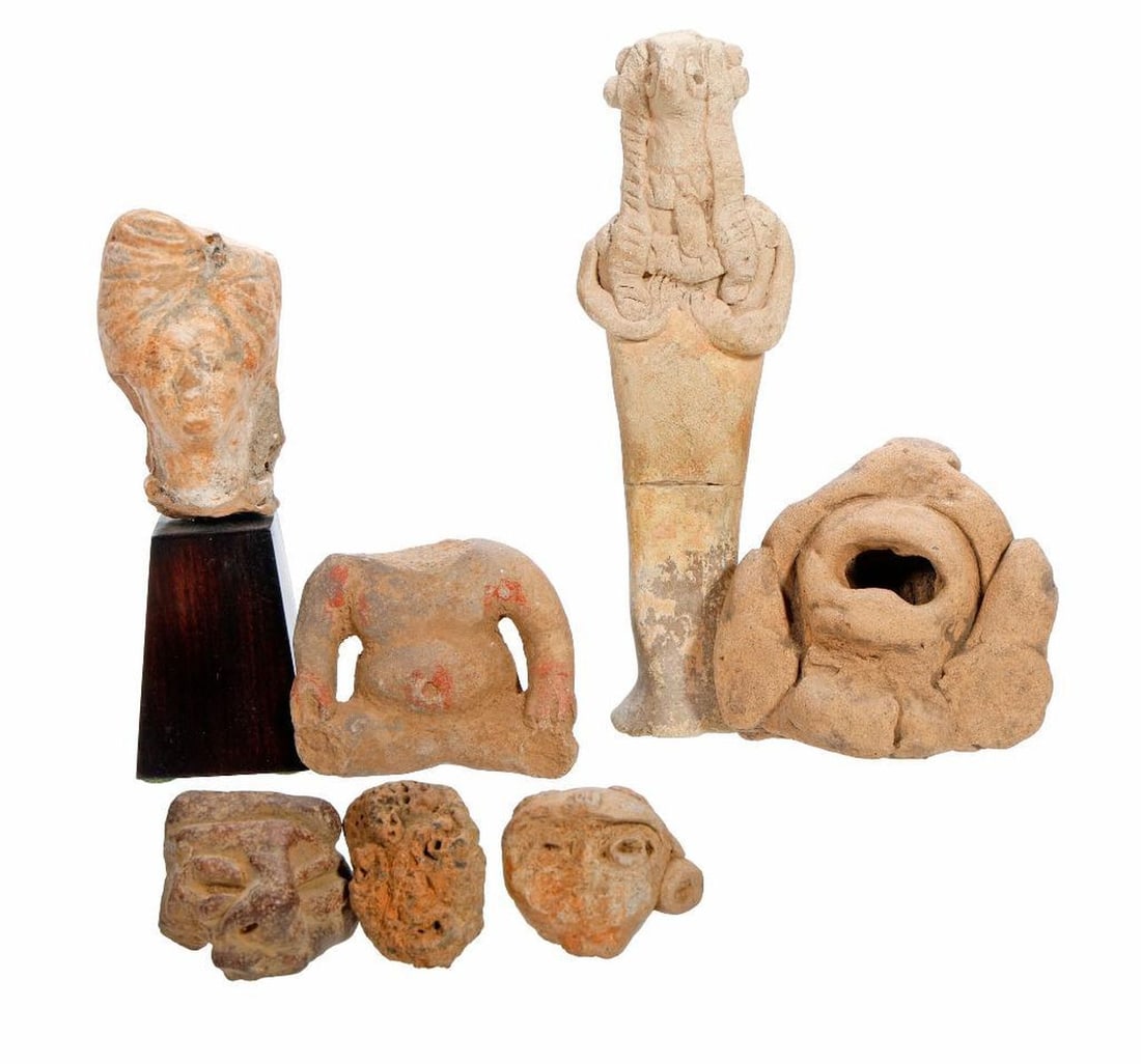Lot of Ancient Terracotta or Stone Artifacts (1 of 4)