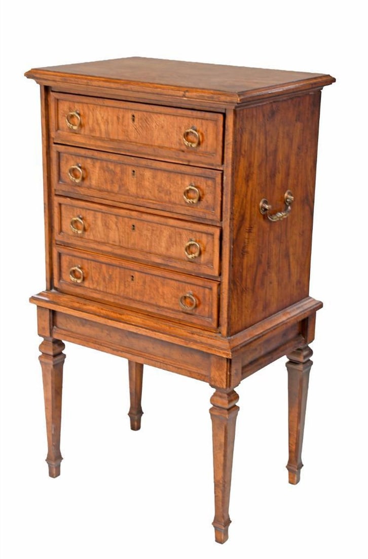 French Provincial Style Walnut Silver Chest (1 of 3)