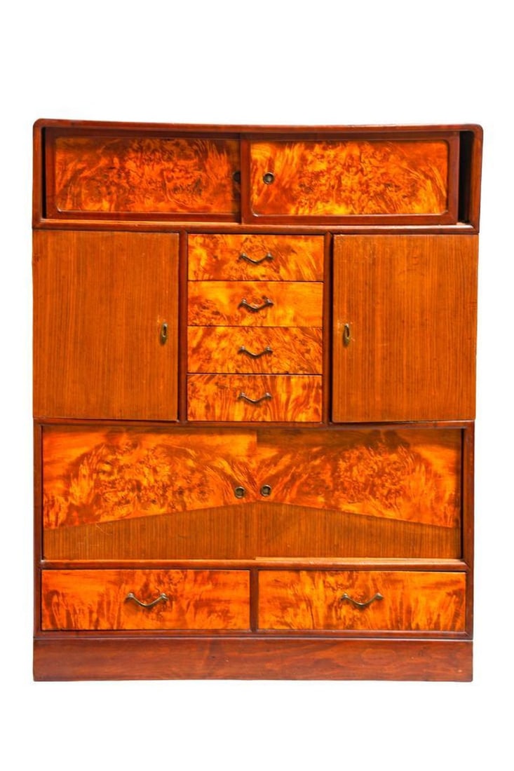 Japanese Mixed Wood Tea Chest (1 of 2)