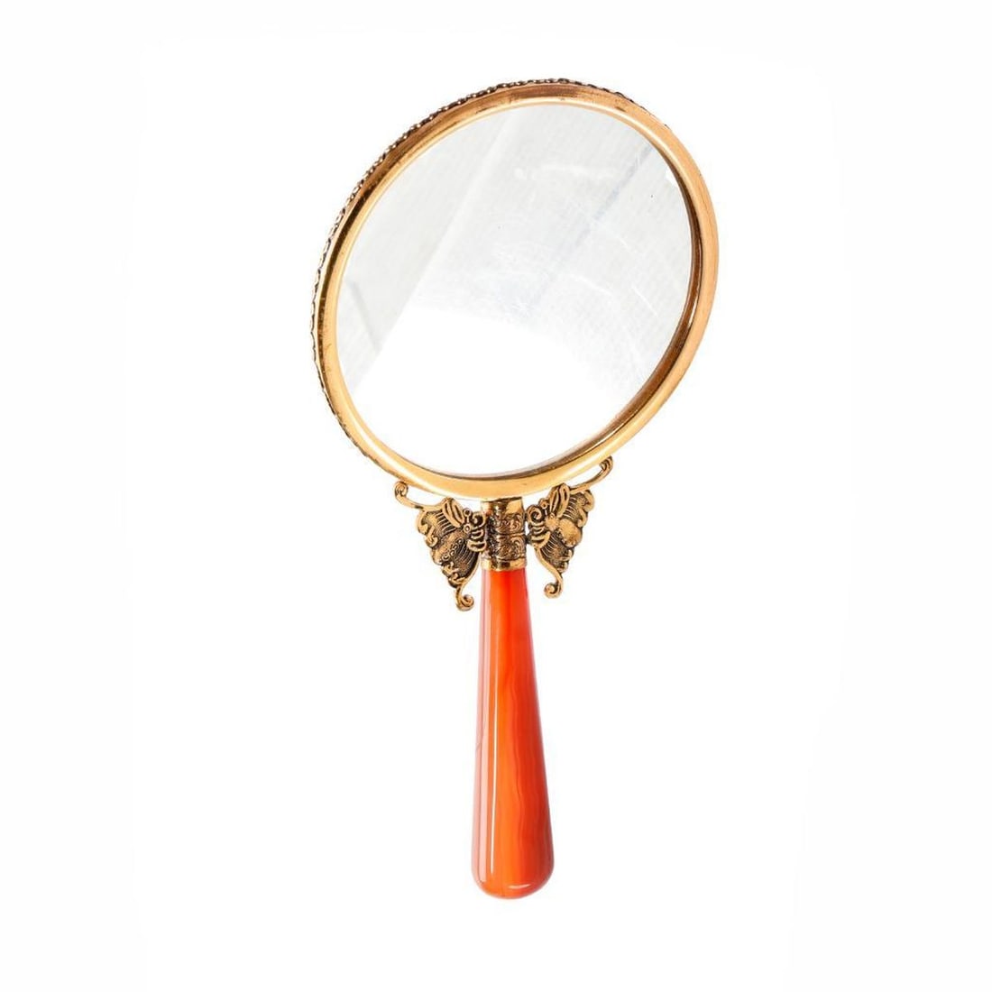Chinese Stone Encrusted Hand Mirror (1 of 2)