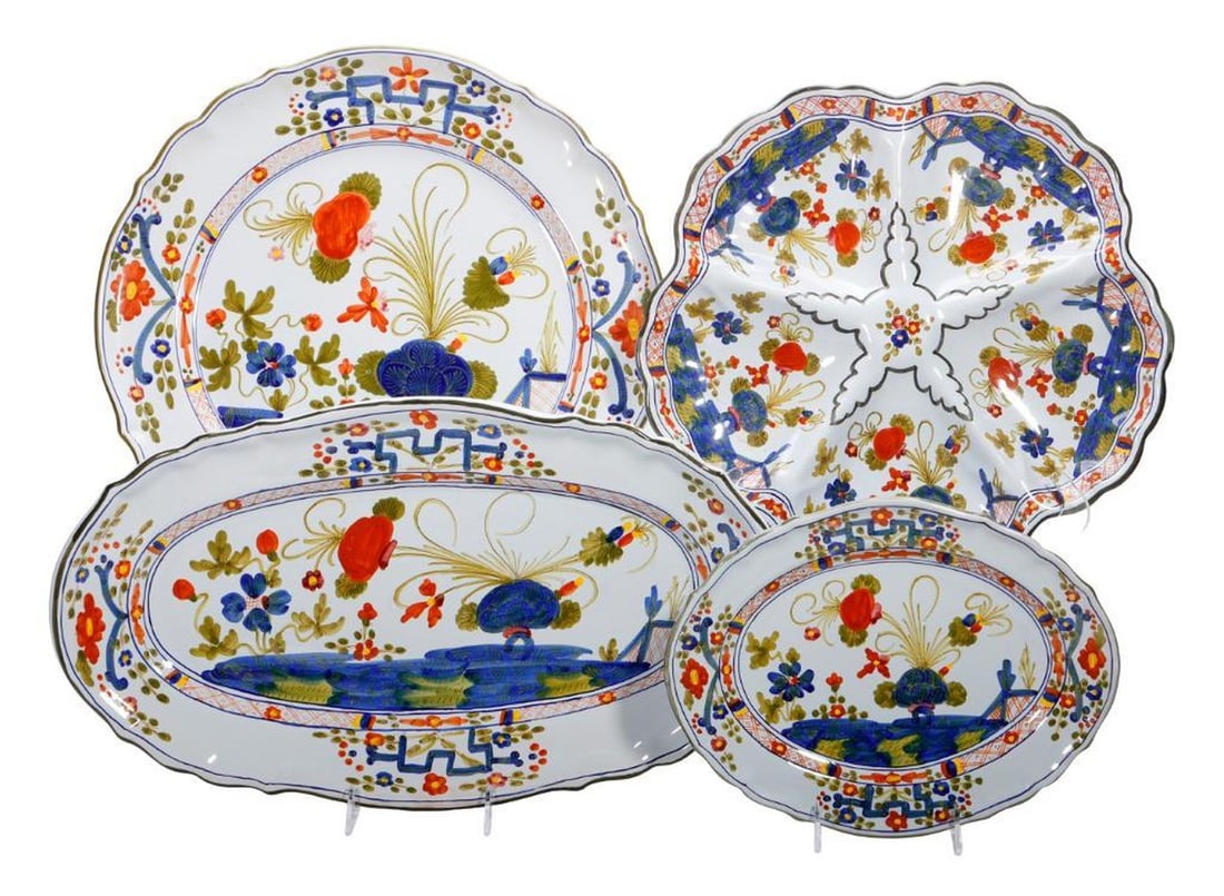 Lot of Sigma Carnation Serving Bowl and Trays (1 of 4)