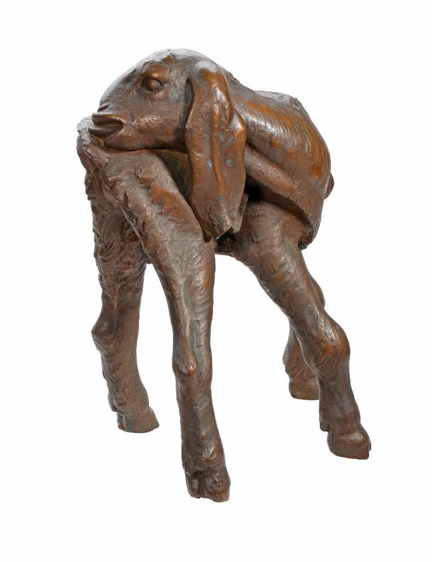 Beaux-Arts Bronze Goat Sculpture (1 of 4)