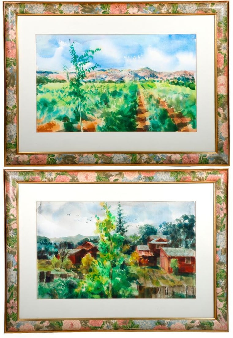 Dorie N. Tuttle (1921-2010), Pair of Watercolors (1 of 4)