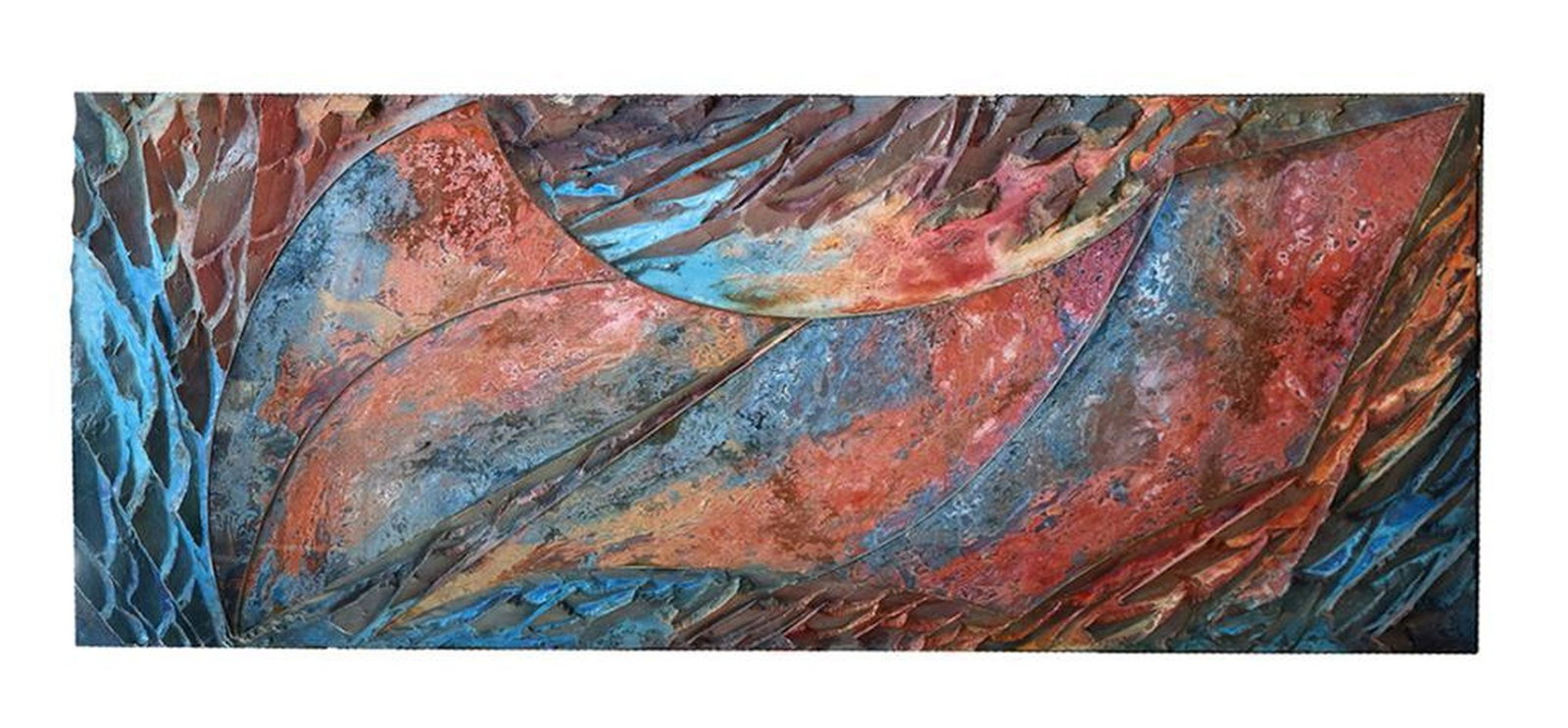 Laddie John Dill (Born 1943): Artist: Laddie John Dill (Born 1943). Title: Unknown. Signature: Back panel. Year Created: 2003. Medium/Ground: Cement and polymer on panel. Size: 36" x 88."