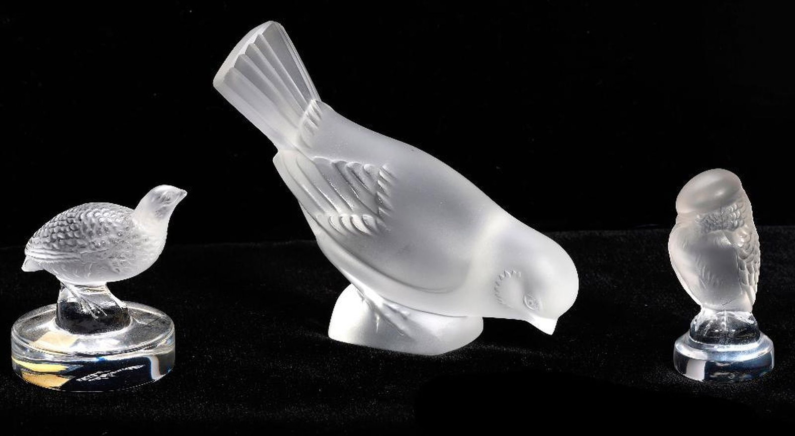 Two Lalique France Glass Figures of Birds (1 of 3)