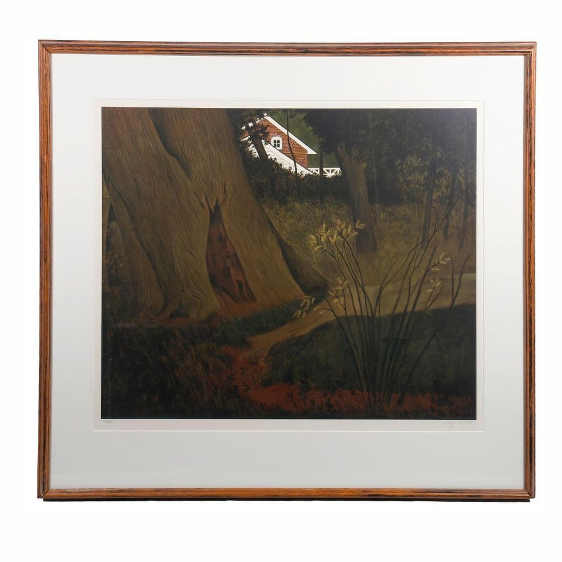 Carolyn Wyeth Collotype Up From the Woods: Artist: Carolyn Wyeth (Pennsylvania 1909-1994) Title: Up From the Woods Signature: Pencil signed lower right "Carolyn Wyeth" , on left 126/500 Medium: Collotype Size: H - 24.5"W - 29.5". Size frame: H