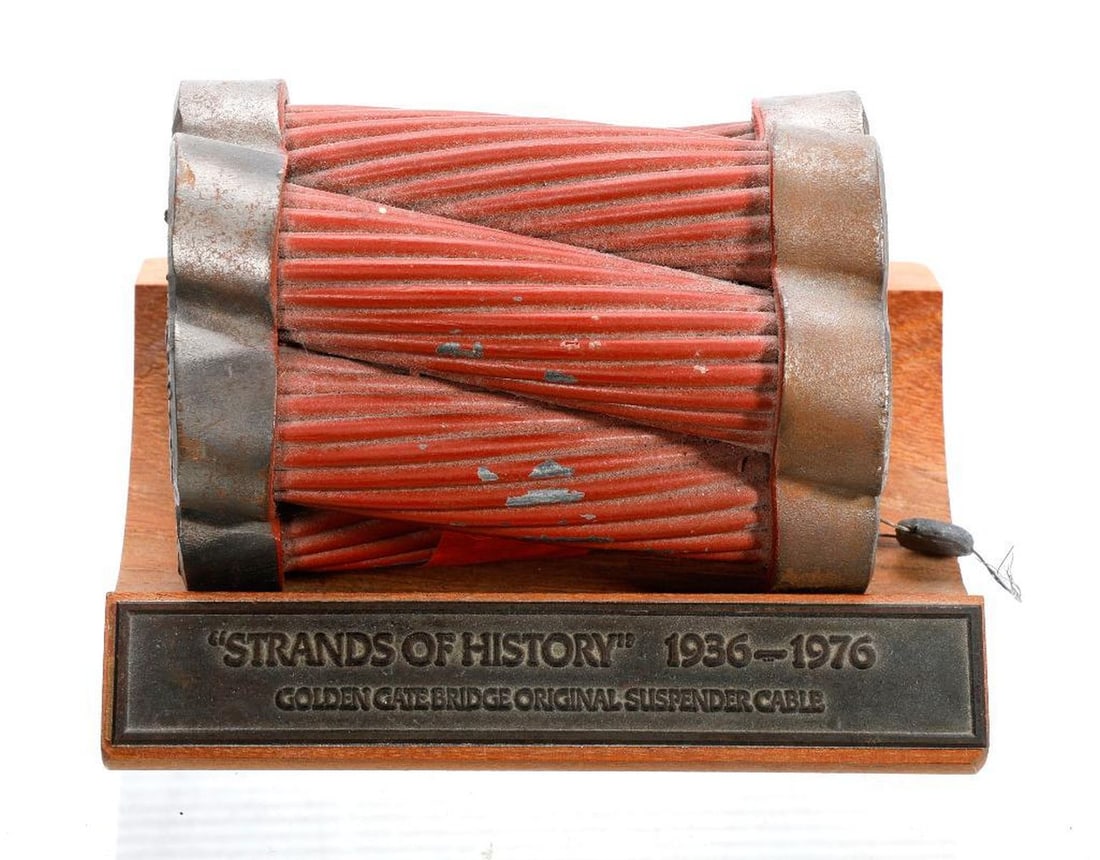 Commemorative Golden Gate Bridge Suspension Cable Specimen (1 of 3)