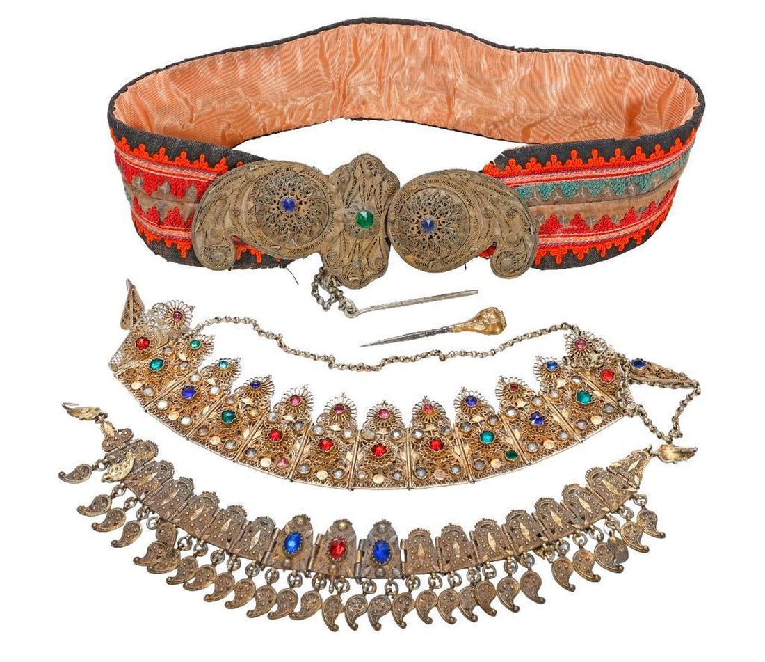 Three Afghan Kuchi Gilt Brass Belts (1 of 4)